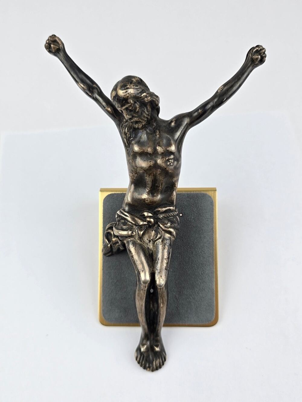 Sterling Silver Corpus ( Crucified Christ ) Jesus Statue Wall Art 7" tall Hollow